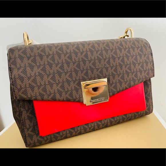 Authentic Michael Kors Lita Medium Crossbody Bag New With Gift Box - Picture 5 of 7